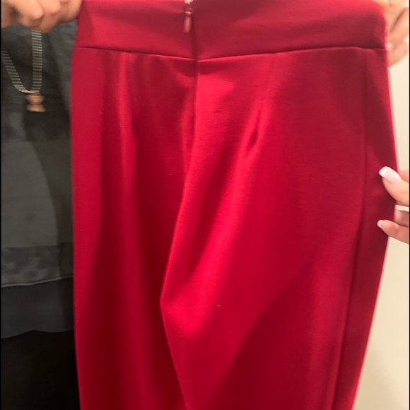 Red High-Waisted Flares - Picture 5 of 9